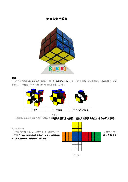 魔方入门公式图解