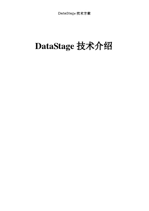 DataStage技术方案