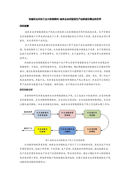 物耀安全科技工业大数据案例–轴承全自动智能生产线数据采集应用系统