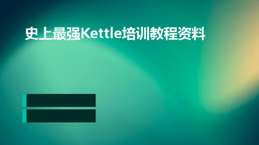 史上最强Kettle培训教程资料