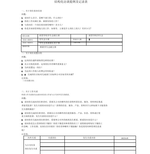 结构化访谈提纲1