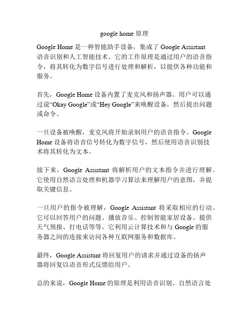 google home 原理