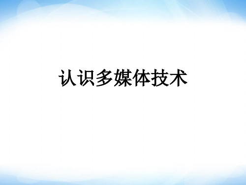 选修2《认识多媒体技术》ppt课件2 高中信息技术