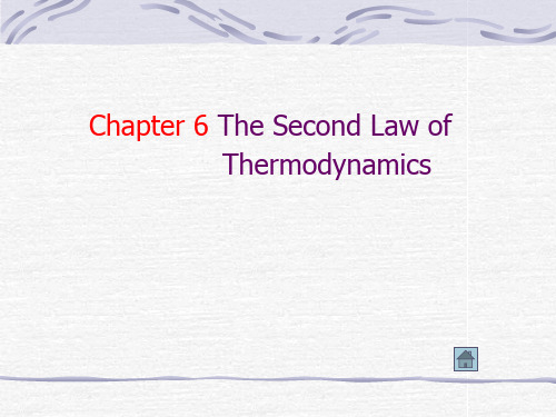 Chapter 6 The Second Law of Ther