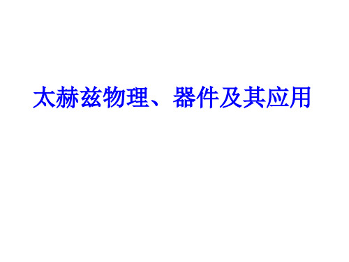 太赫兹(THz)物理、器件及其应用