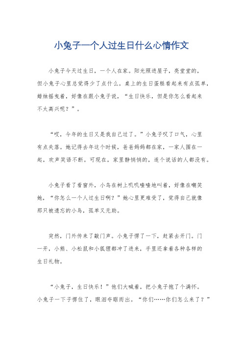 小兔子一个人过生日什么心情作文