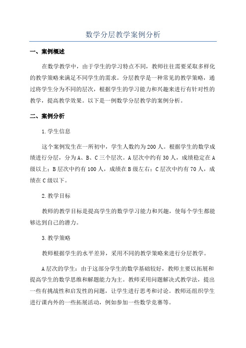 数学分层教学案例分析