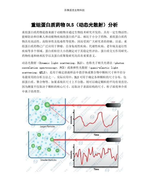 重组蛋白质药物DLS(动态光散射)分析