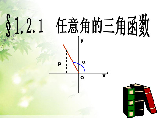 人教版数学必修4第一章1.2.1任意角的三角函数课件(共21张PPT)