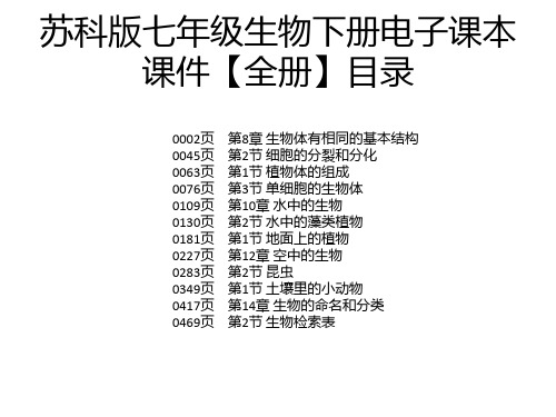 苏科版七年级生物下册电子课本课件【全册】