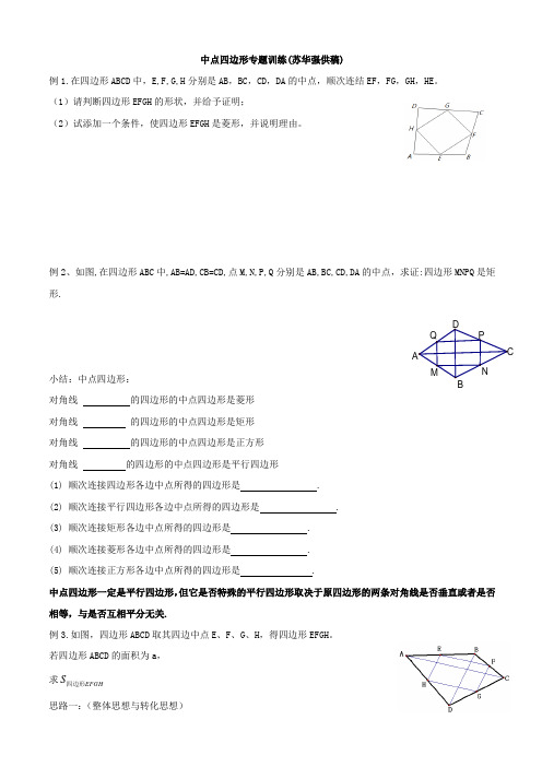 中点四边形专题训练(苏华强供稿)