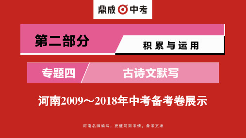 3.第二部分  专题四  河南2009～2018年中考备考卷展示