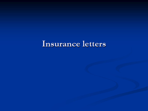 unit 11 insurance letters