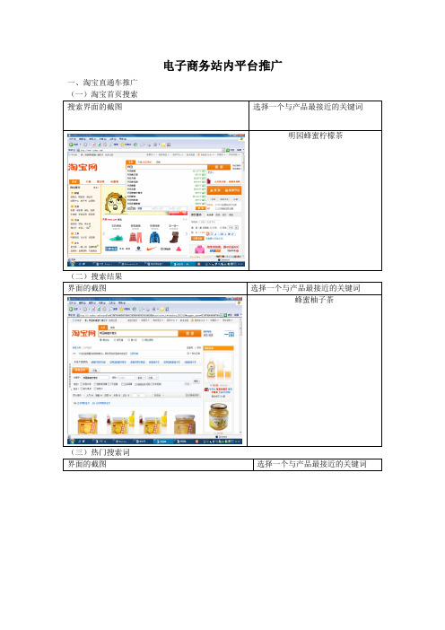 电子商务站内平台推广