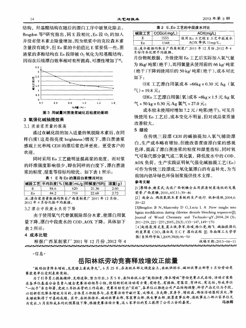 岳阳林纸劳动竞赛释放增效正能量