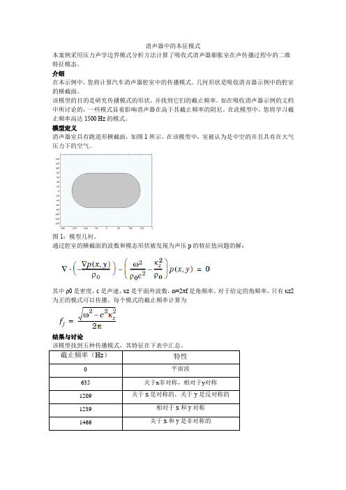 comsol消声器特征模态