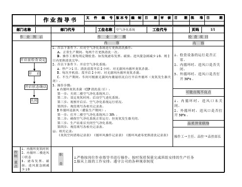 空气进化系统作业指导书