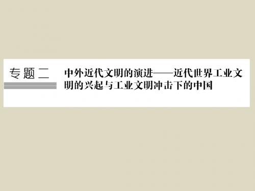 2016届高考历史二轮专题复习课件专题2中外近代文明的演进第5讲西方近代工业文明的前奏(江苏专用)