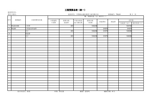 上海移动新定额光缆预算模板