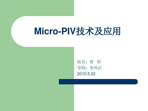 MicroPIV技术及应用.ppt