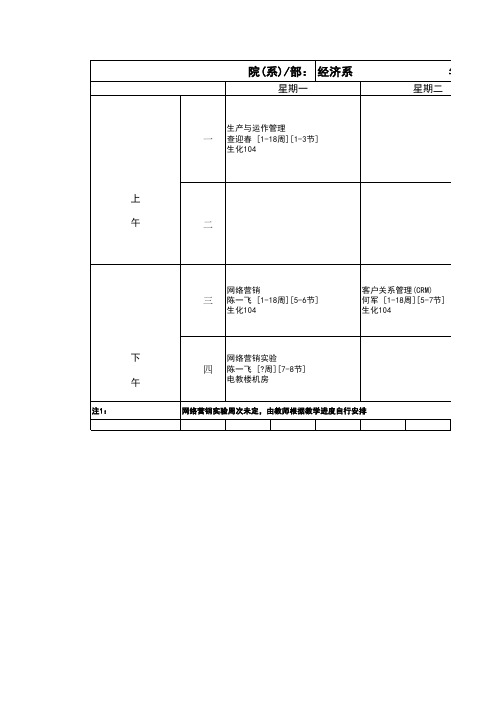 09电子商务课程表