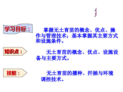 实用无土栽培技术 30页PPT文档