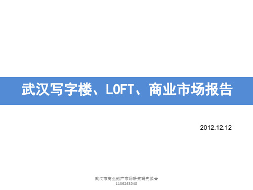 武汉市商业地产市场研究研究报告1136263548课件