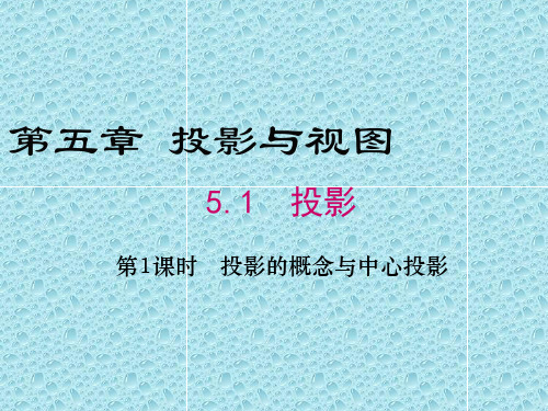 北师大版九年级数学上册第5章教学课件：5.1第1课时投影的概念与中心投影