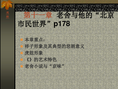 第八讲老舍PPT课件