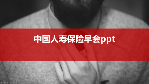 中国人寿保险早会ppt