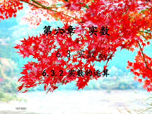 七年级数学下册 第6章 实数 6.3 实数 6.3.2 实数的运算教学课件