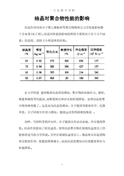 结晶对聚合物性能的影响.pdf