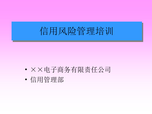 企业信用评估分析报告(ppt 115页)