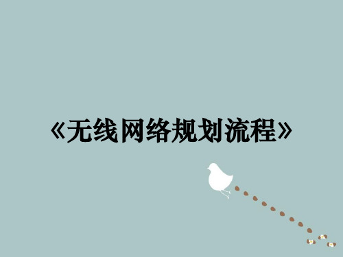 《无线网络规划流程》