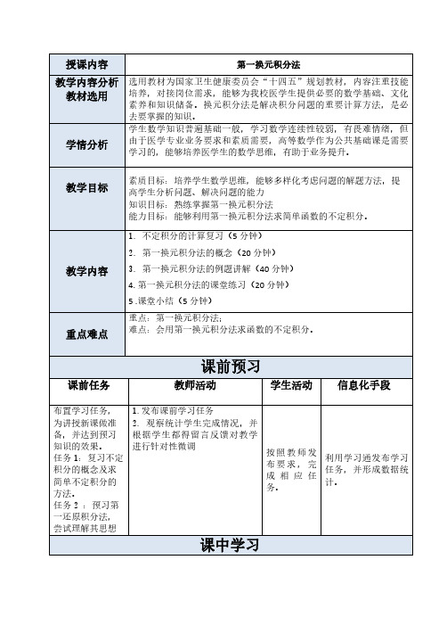 第二节 第一换元积分法