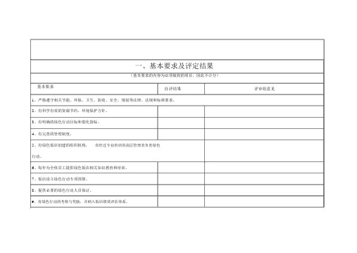 中国绿色饭店评分细则