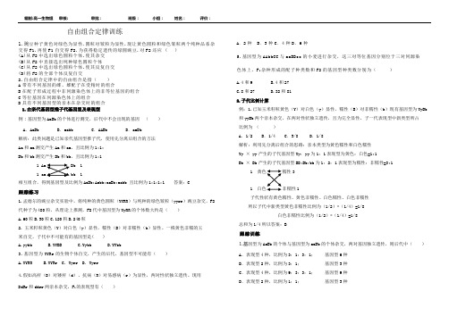 自由组合定律训练题