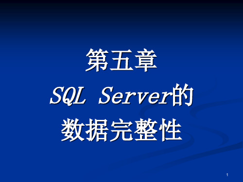 SQL Server 数据库应用第五章