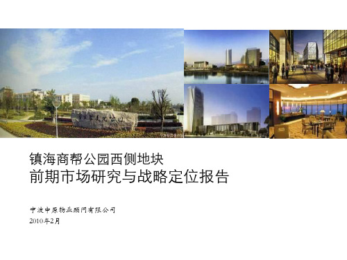 某公园西侧地块前期市场与战略定位研究报告(PPT 100页)