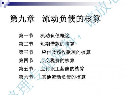 第9-11章负债、所有者权益