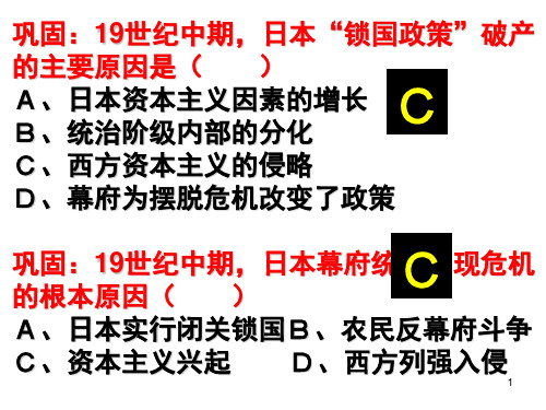 【历史】8.2《明治维新的举措》课件(人民版选修1)