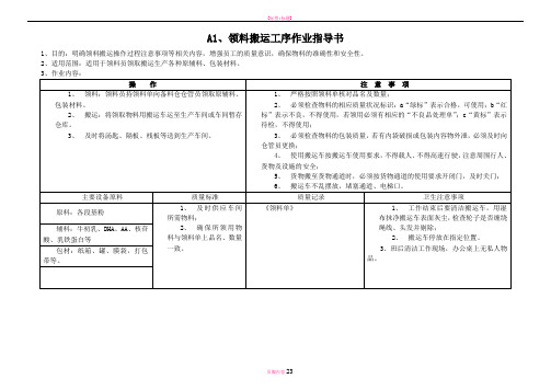 工序作业指导书(样本)