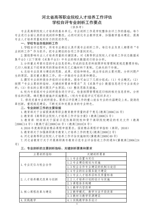 河北省高职评估专业剖析工作要点2010[1].11.10