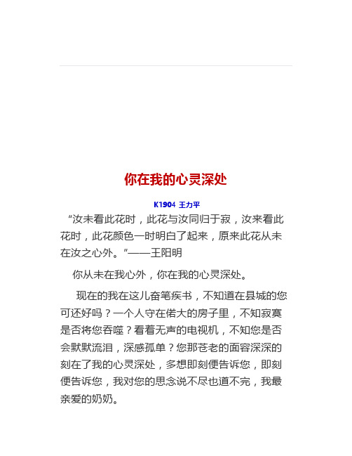 雅礼洋湖中学高一考场作文选读(1)