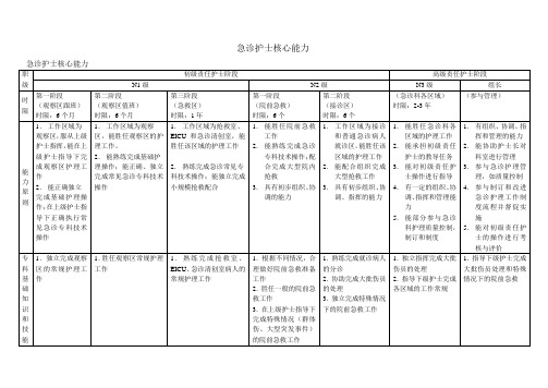 急诊护士核心能力要求00