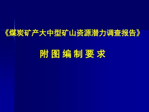 煤炭矿产大中型矿山资源潜力调查报告(共 43张PPT)