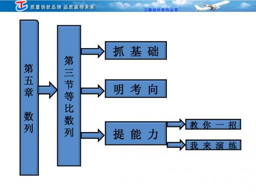 高考一轮第五章  第三节  等比数列