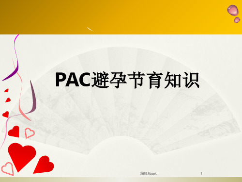 PAC避孕节育知识PPT课件