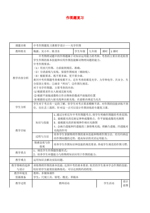 中考物理专题复习《作图专题》教学设计4