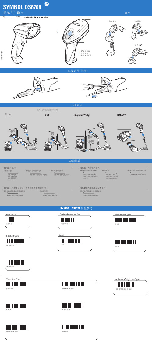 SYMBOL DS6708 快速说明书